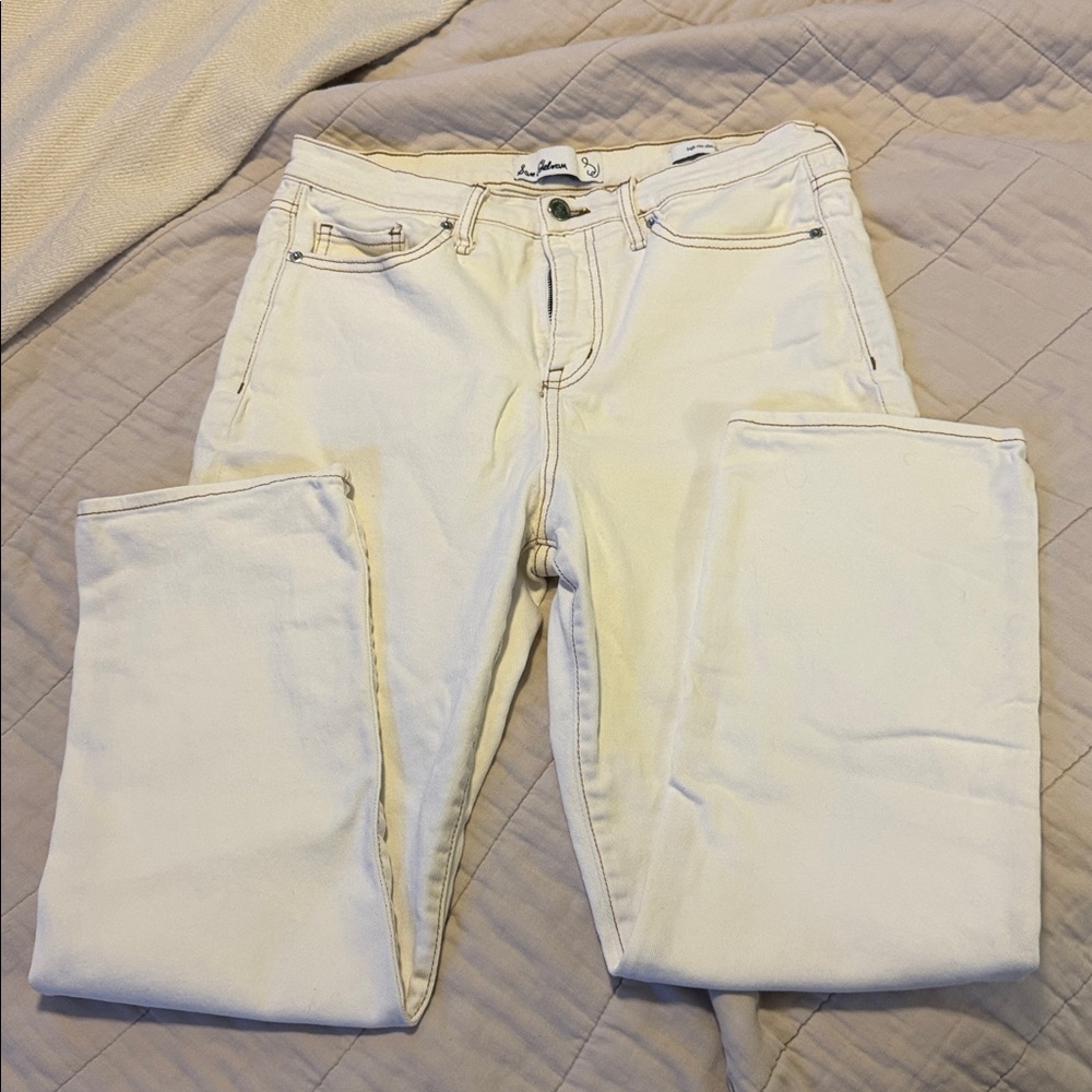 Sam Edelman // Jeans High Rise Slim Straight Ankle in Undyed Natural - Picture 5 of 6